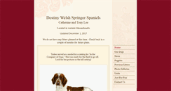 Desktop Screenshot of destinywelshspringerspaniels.com